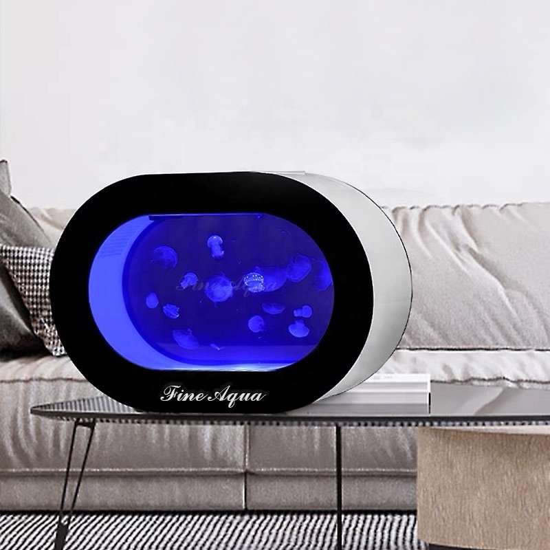High-quality acrylic material fantasy jellyfish tank, desktop decoration