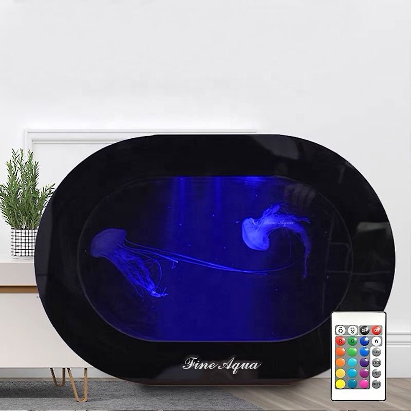 High-quality acrylic material fantasy jellyfish tank, desktop decoration