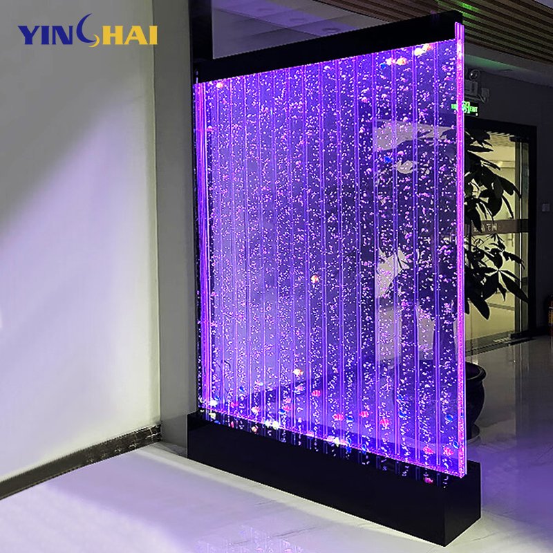 Wholesale custom modern latest interior outdoor Diode bubble wall water panel led light acrylic water bubble wall