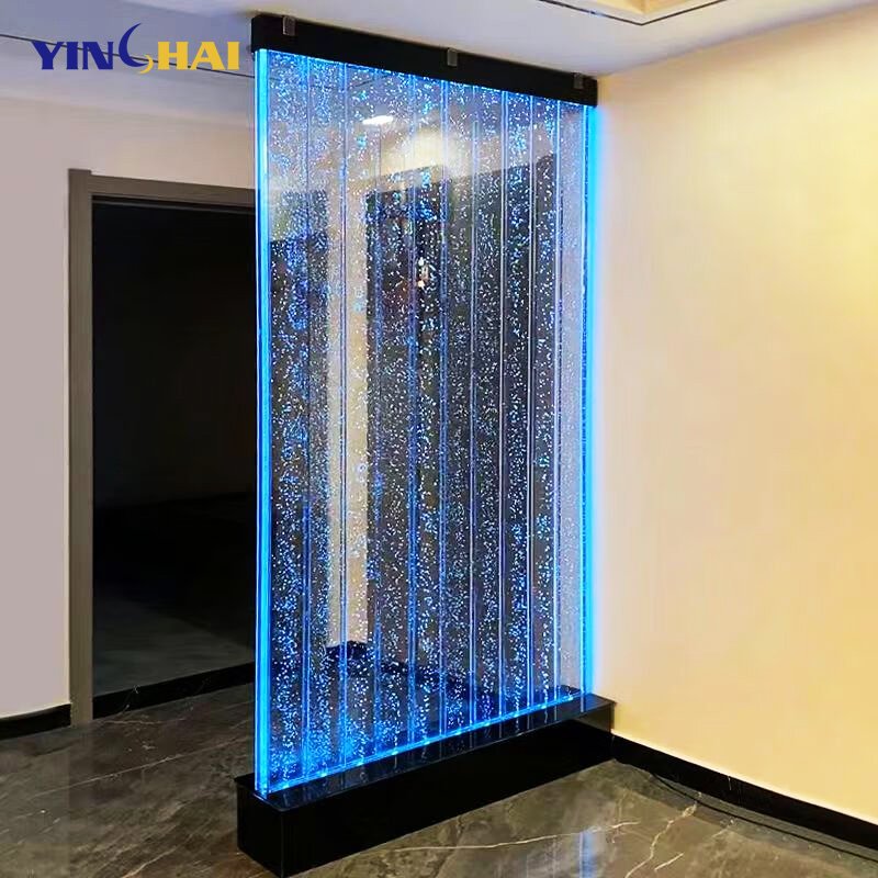 Wholesale custom modern latest interior outdoor Diode bubble wall water panel led light acrylic water bubble wall