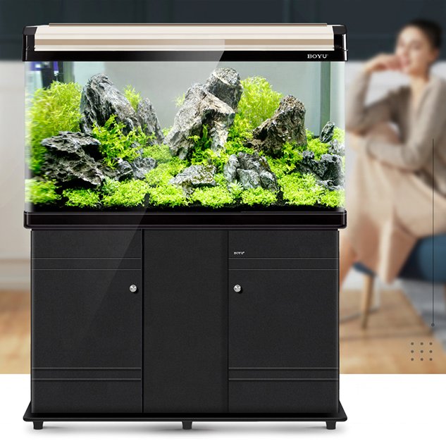 BOYU EA-60E/80E Aquarium Medium-sized Ecological Hot Bend Glass Landscaping Home Carton Box Aquariums & Accessories 10w 740L/H