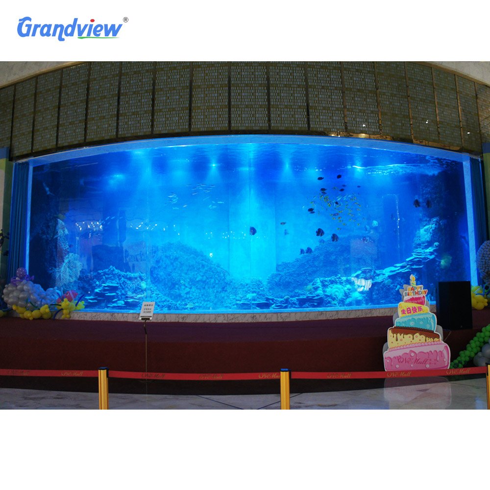 Restaurant decoration aquarium customer size large acrylic jellyfish tank