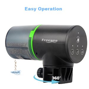 FREESEA Aquarium Automatic Fish Feeder Vacation Timer Feeder for Fish Tank Electric Adjustable Auto Fish Food Dispenser