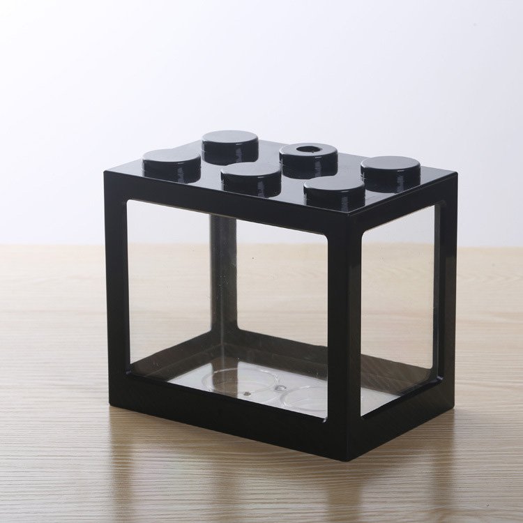 Desktop Mini Acrylic Fish Aquarium Freedom Assembly Building Block Beta Fish Tank