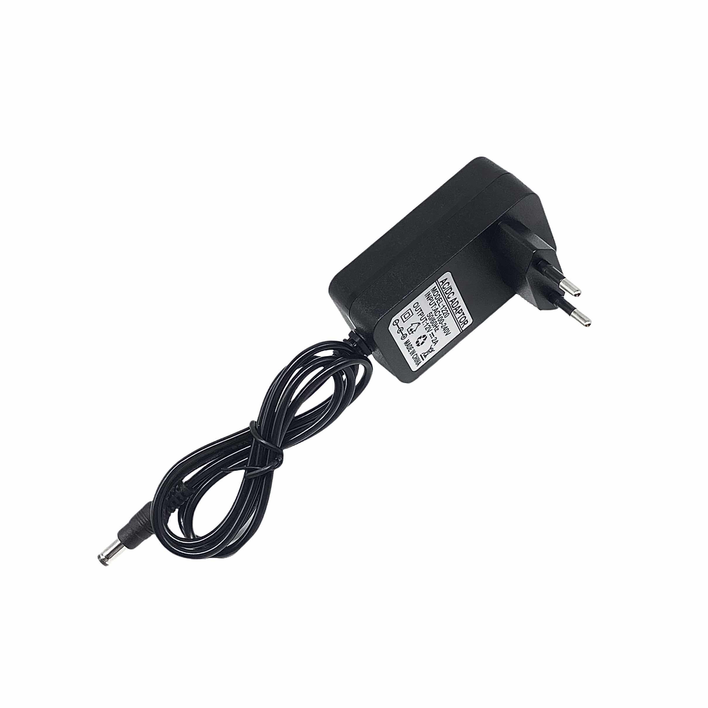Factory direct sales support custom free sample 24W 12V 2A monitoring notebook smart home LED lights DC output plug-in adapter