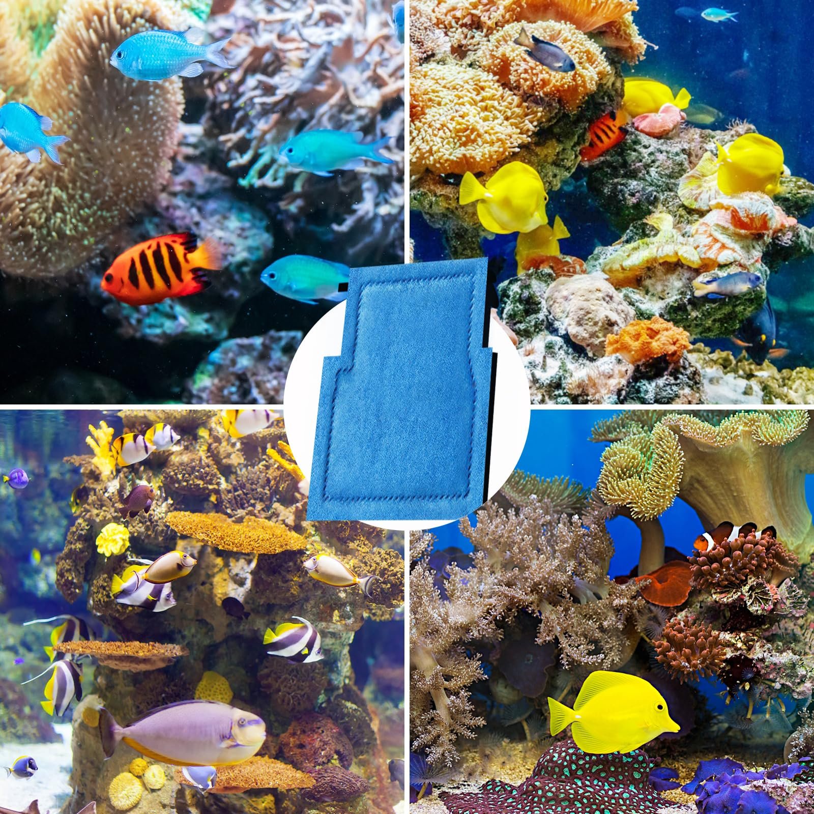 JC Customized Pack 6 8 9 12 Aquarium Fish Tank External filtration backup filter material Sponge Carbon pad Replacement