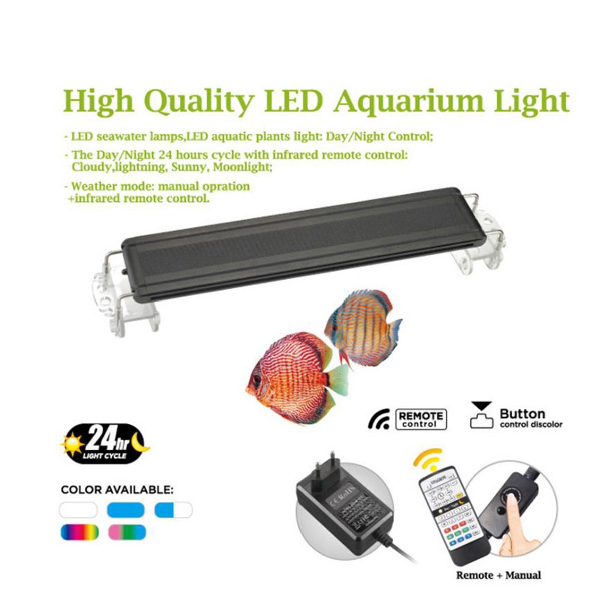 2019 hot sales high quality 25W extendable brackets fish tank Aquarium LED lamp with holder for fish tank plant lighting