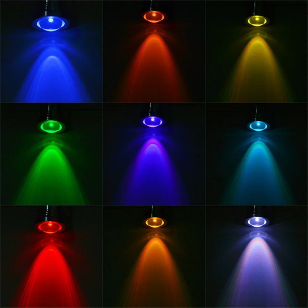 Underwater RGB Aquarium Light LED Floodlight Outdoor Waterproof Garden Spotlight Lamp for Fountain Swim Pool Pond US / EU Plug