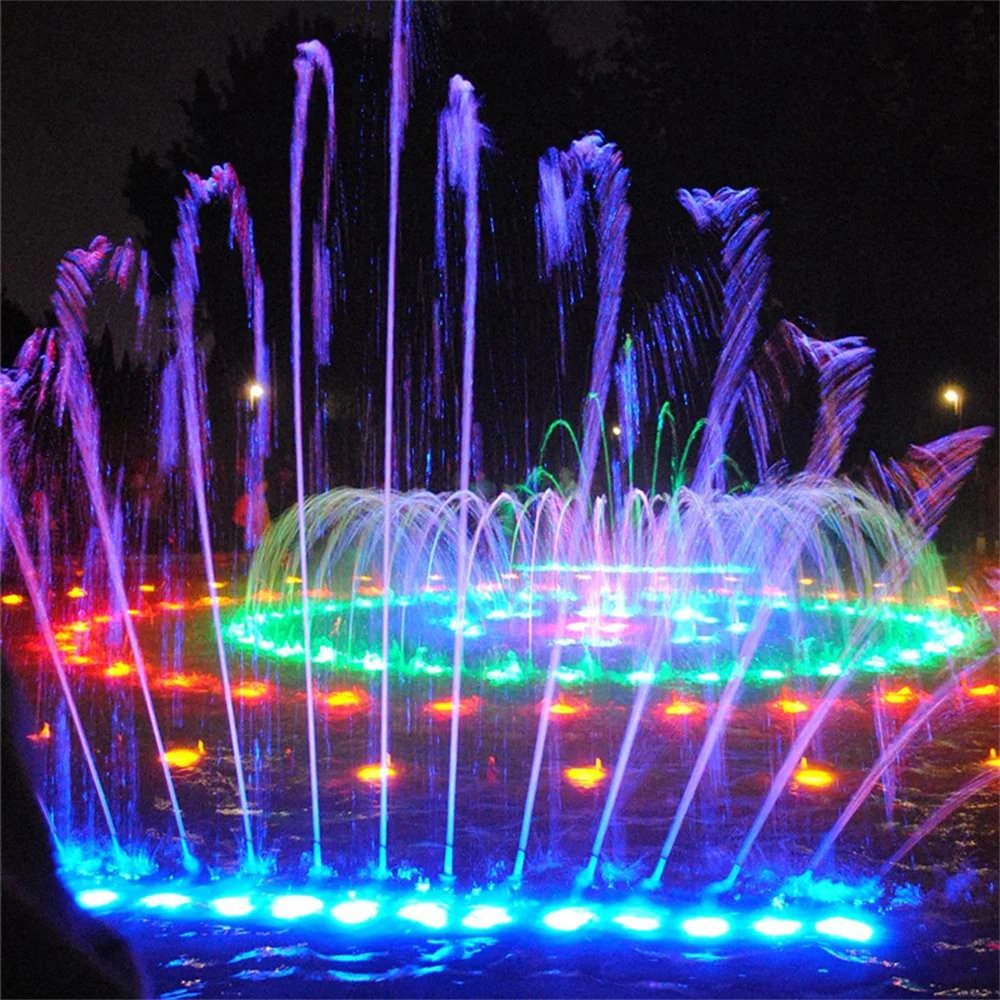 Underwater RGB Aquarium Light LED Floodlight Outdoor Waterproof Garden Spotlight Lamp for Fountain Swim Pool Pond US / EU Plug