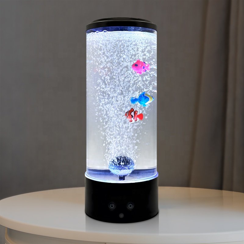 Bubble Fish Lamp Color Changing Aquarium Water Sea World Bedside Night Light