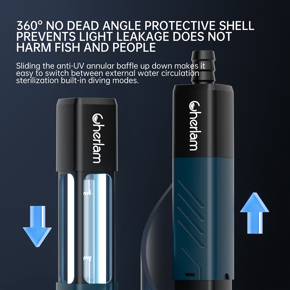 YEE Factory wholesale fish tank waterproof uv led sterilizer light Submersible aquarium germicidal clean lamp
