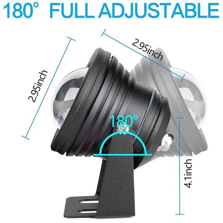 IP68 COB LED Underwater Swimming Pool Backyard Fountain Landscape Light 12V 24V RGB Multi-Color Remote Controller Lamp Spotlight