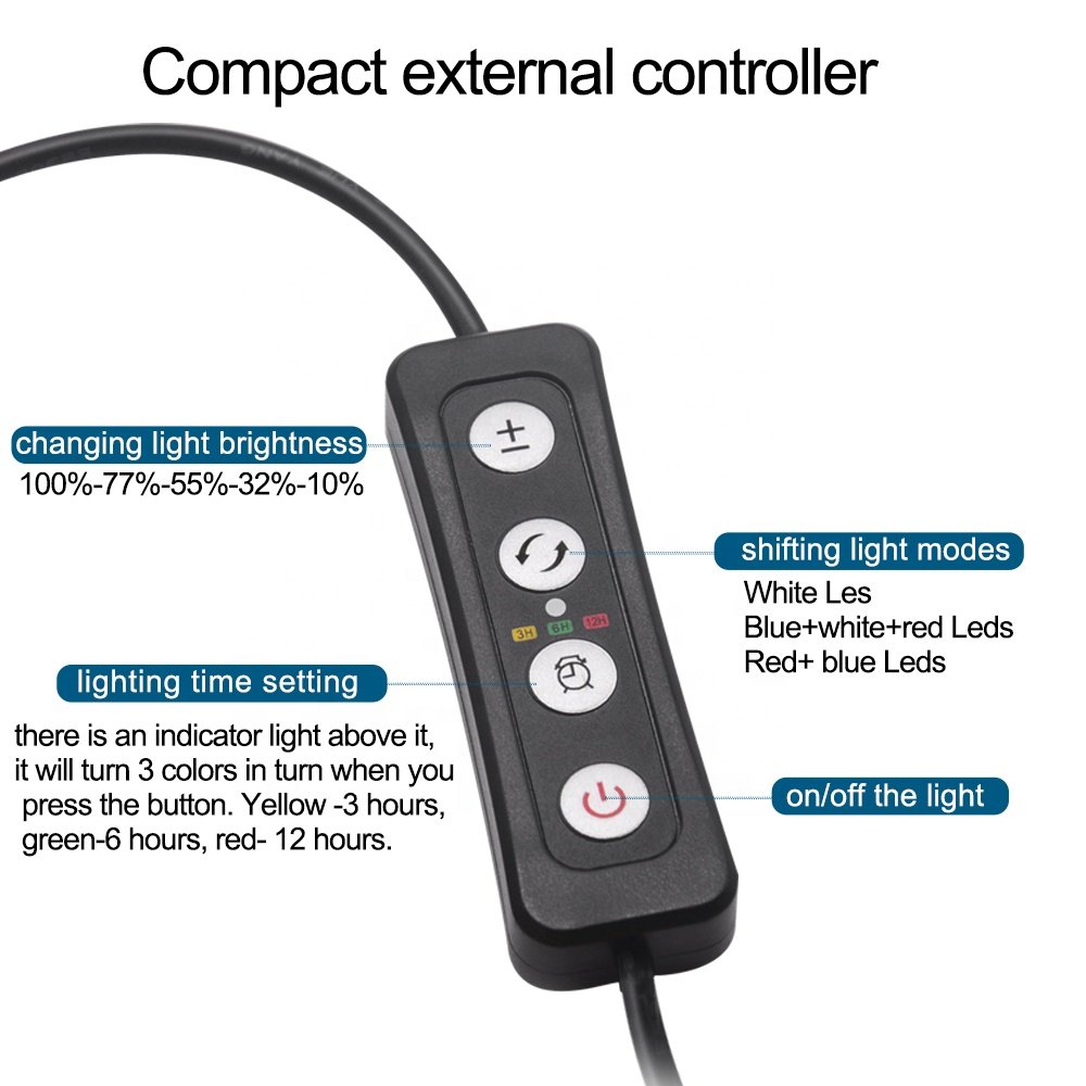 aquatic planted live fish freshwater plant fish tank lighting sunrise sunset dimming controller full spectrum led aquarium light