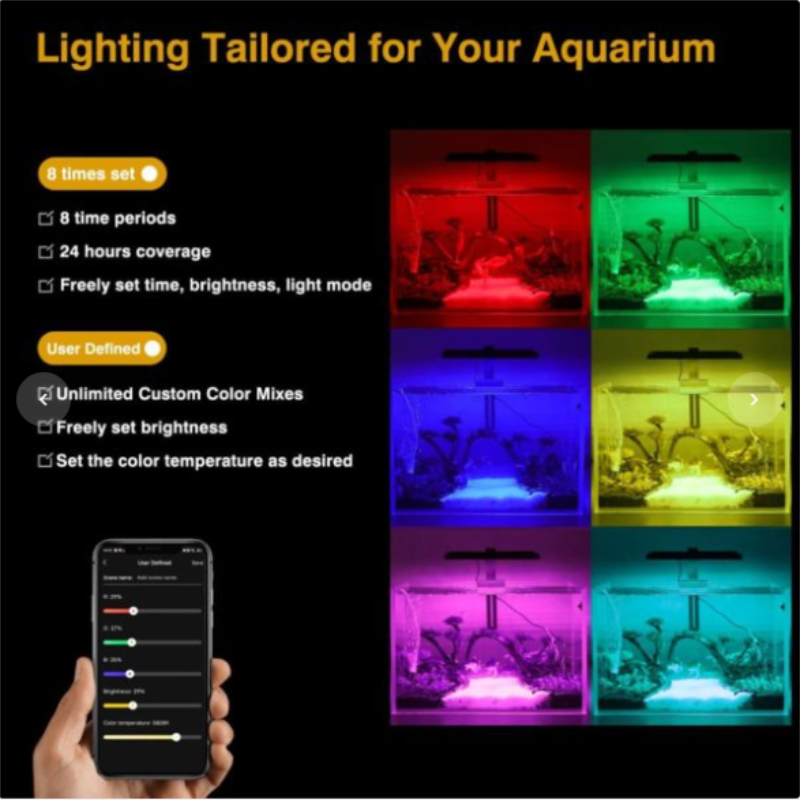 Zaohetian LED Aquarium Light TUYA APP Bluetooth Link Plant Light Aquarium Plant Lights