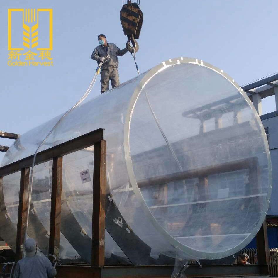 High quality cheap custom round cylinder large acrylic round aquarium