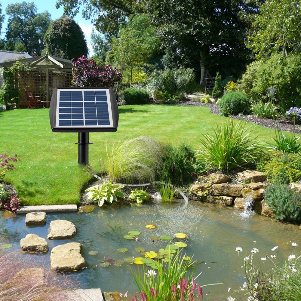 Small Portable Solar Fish Tank Oxygen Pump Eco-Friendly Durable Plastic for Po and Aquariums with Light Feature