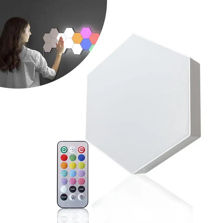 E-top Smart Home Lights Hexagonal RGB LED Light Fixtures (6-Pack) Touch Operated and Arrangeable Aquarium Lights