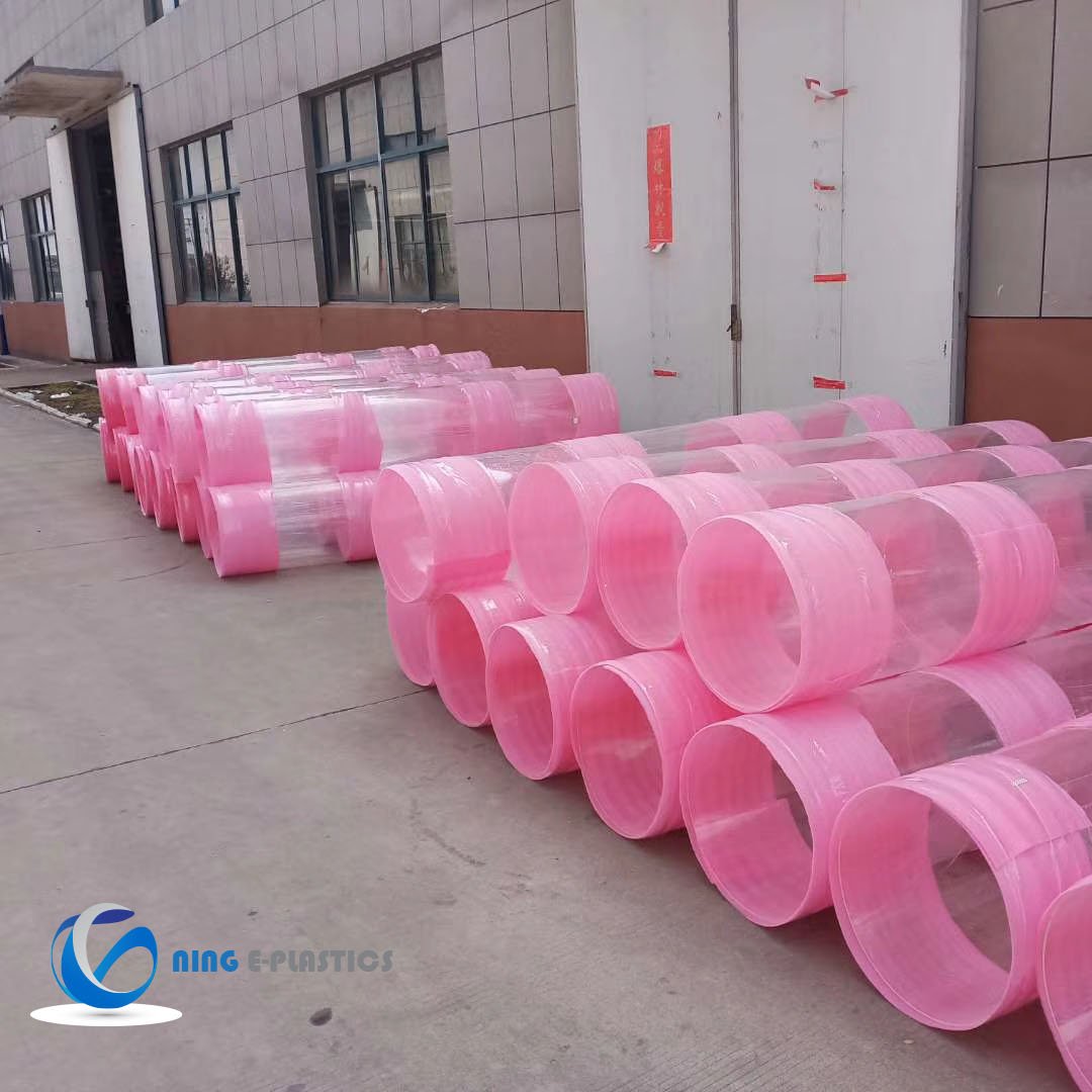 Ning E-Plastics Large Diameter Acrylic Plastic Tubes Fish Tank Acrylic Cylinder for Aquarium