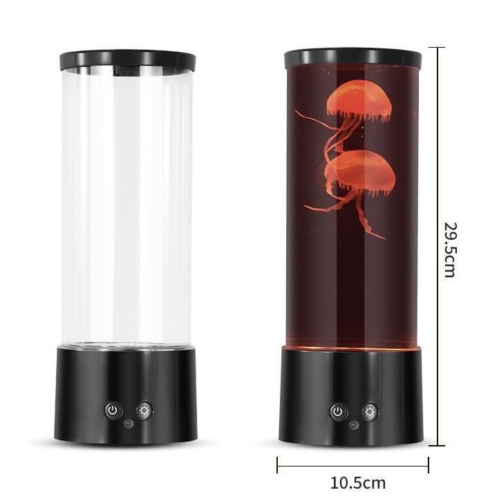Jellyfish Lava Lamp 3D Lifelike Jellyfish Aquarium Tank Table Lamp with 17 Color Changing Light Futuristic Decor Mood Lamp
