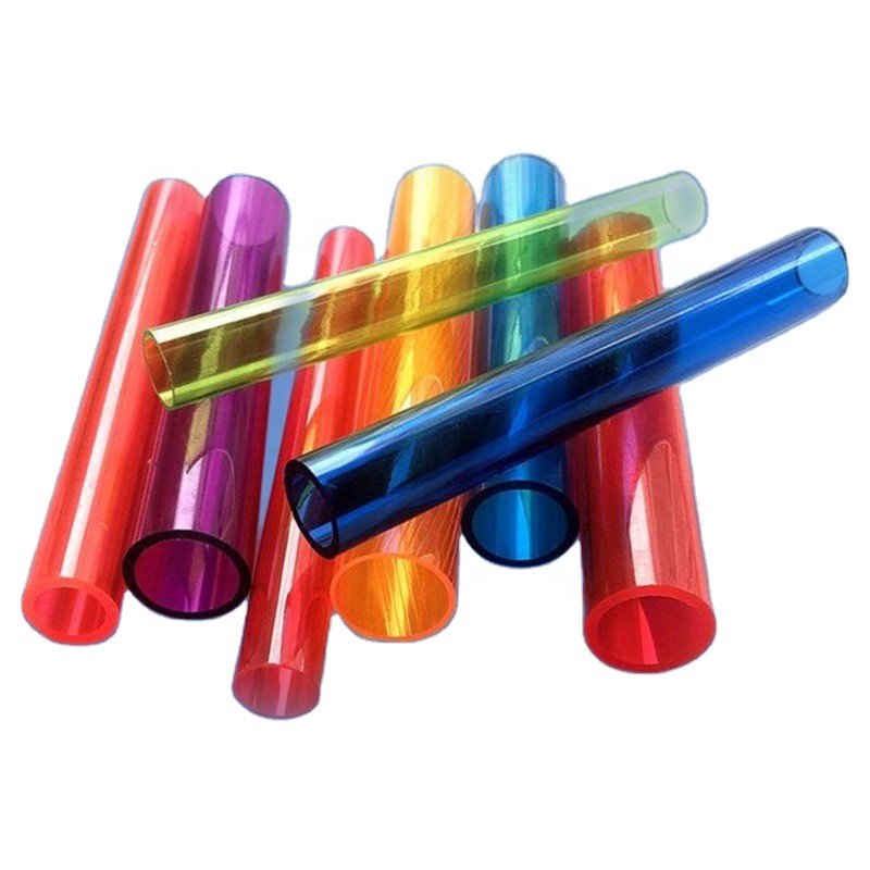 High Quality Transparent Clear Polycarbonate Pipe Colorful PVC PC PMMA Acrylic Plastic Tube