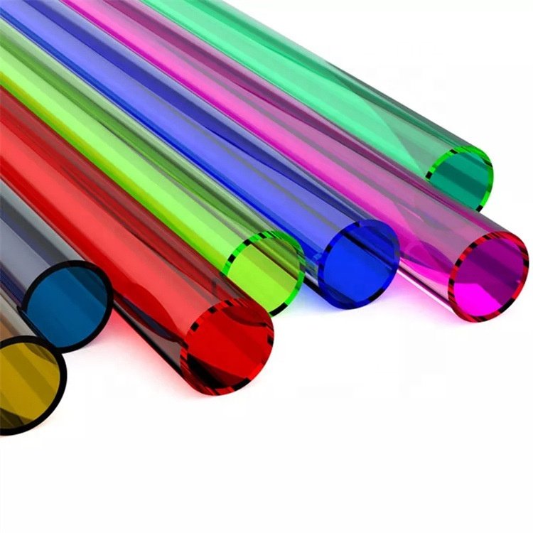 High Quality Transparent Clear Polycarbonate Pipe Colorful PVC PC PMMA Acrylic Plastic Tube