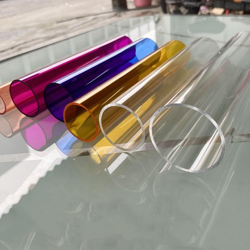 High Quality Transparent Clear Polycarbonate Pipe Colorful PVC PC PMMA Acrylic Plastic Tube