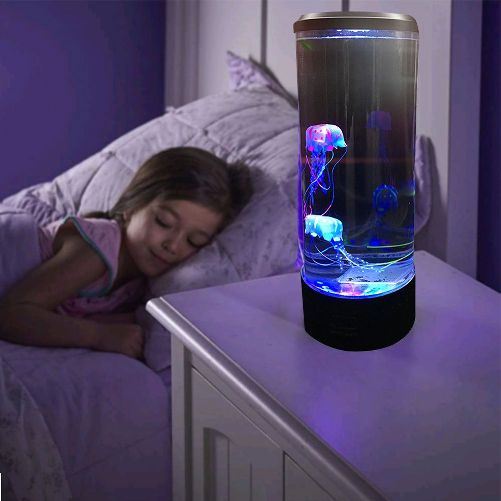 colorful LED large jellyfish water lamp aquarium simulation home decoration table lamp atmosphere night light
