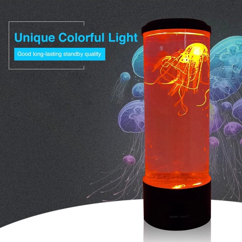colorful LED large jellyfish water lamp aquarium simulation home decoration table lamp atmosphere night light