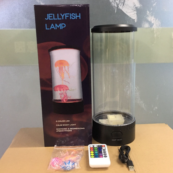 colorful LED large jellyfish water lamp aquarium simulation home decoration table lamp atmosphere night light