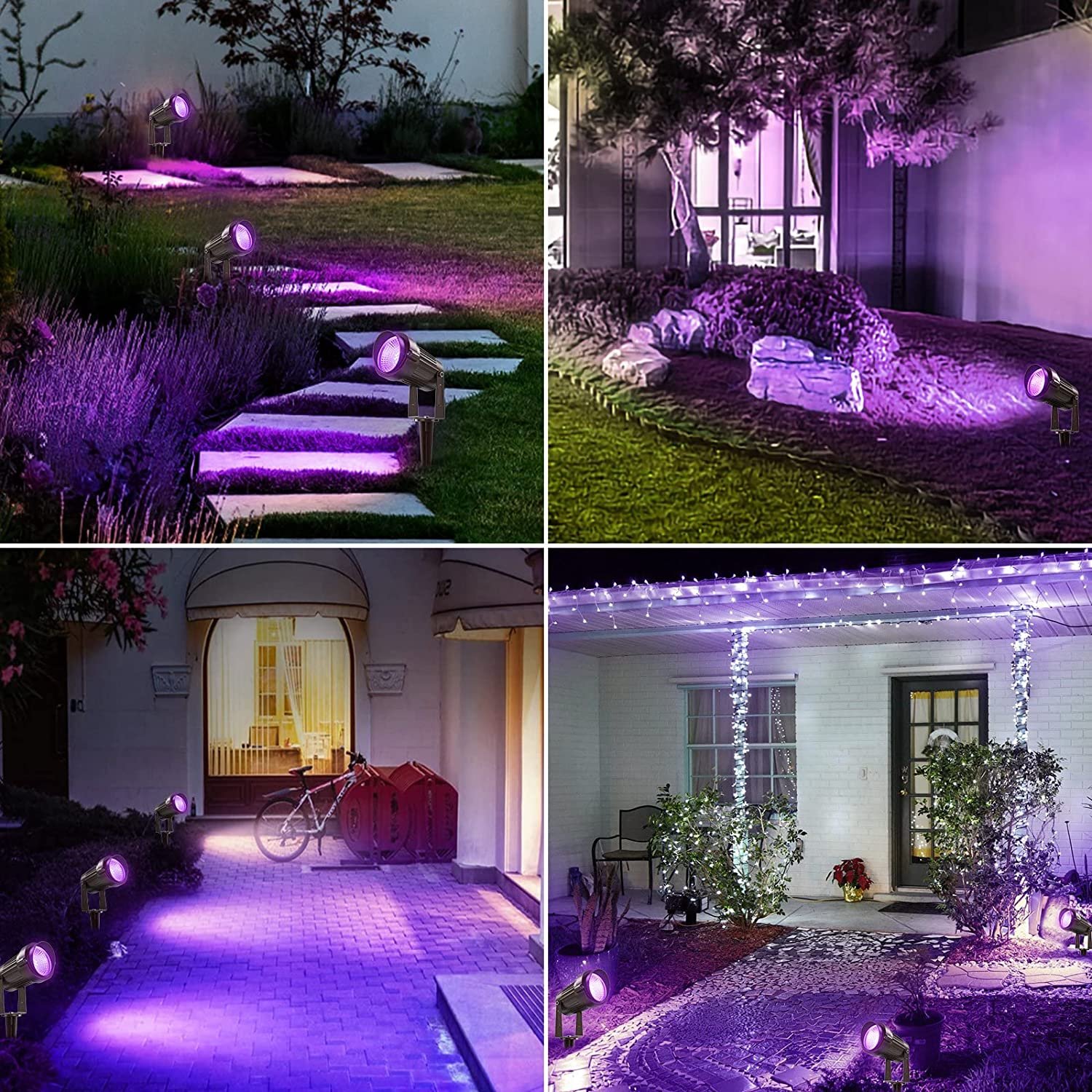 Led Spotlights Halloween Decorative Waterproof Party Stage Lights Outdoor Landscape Light Body Paint UV Curing Lamp Black Light