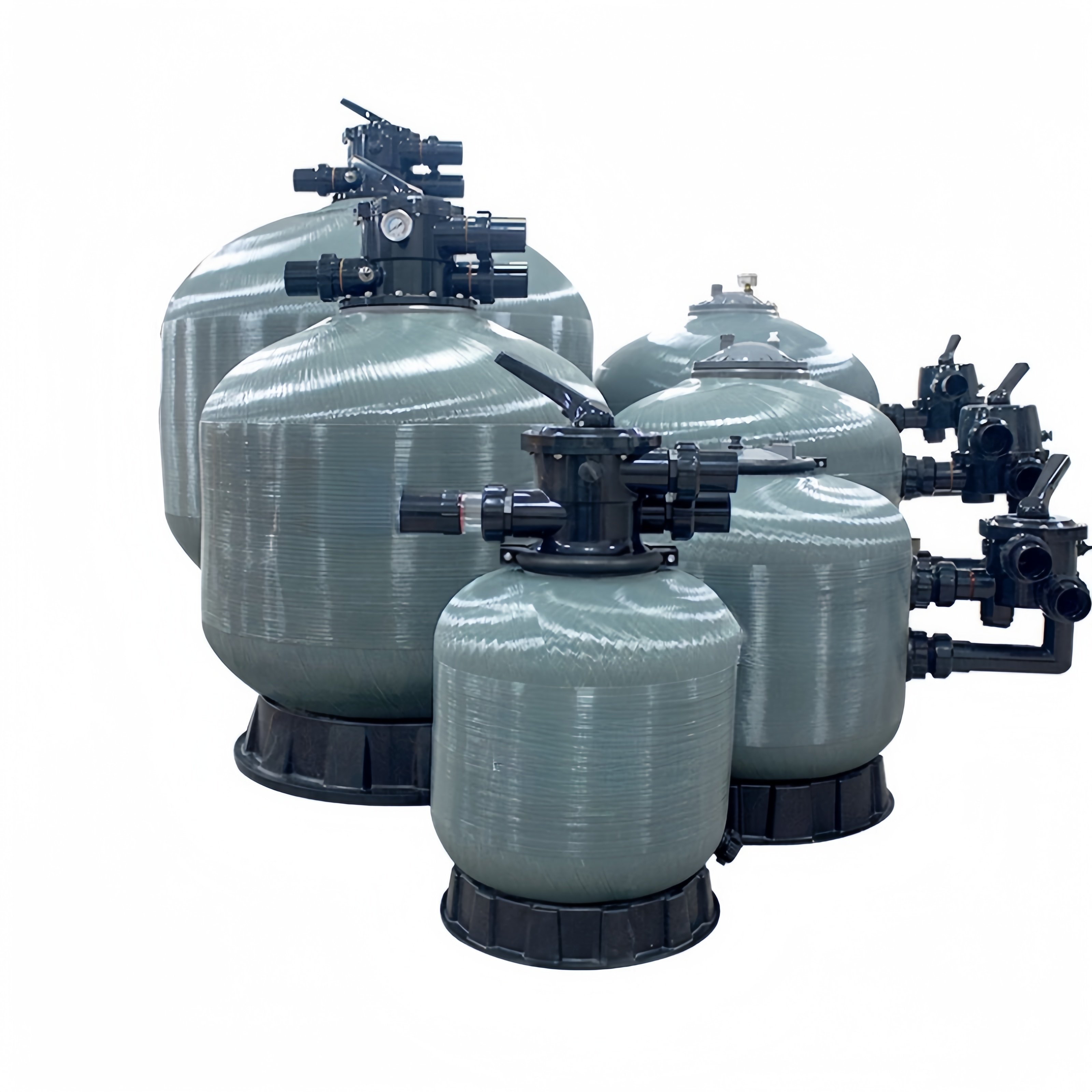 complete set swimming pool equipment including sand filter pump underwater LED light pool ladder waterfall