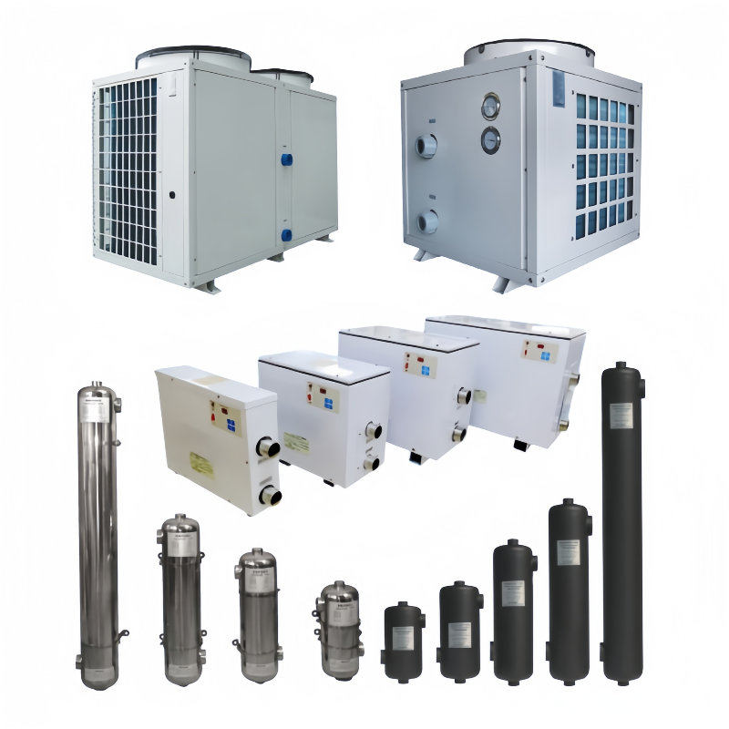 complete set swimming pool equipment including sand filter pump underwater LED light pool ladder waterfall