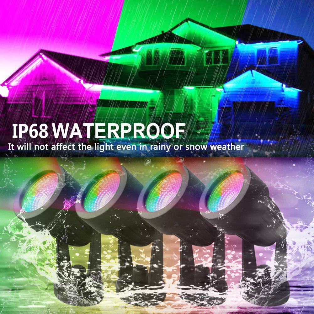 Outdoor LED Spot Light 48W LED Spotlights IP68 Aquarium Garden Pool Tree Wall Fountain Lighting Pond Light Submersible Spotlight