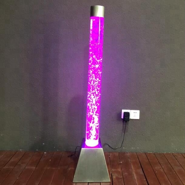 Interior Wedding Decoration Pillars Bubble Tubes Sensory Led Floor Lamps Water Bubble Lamp
