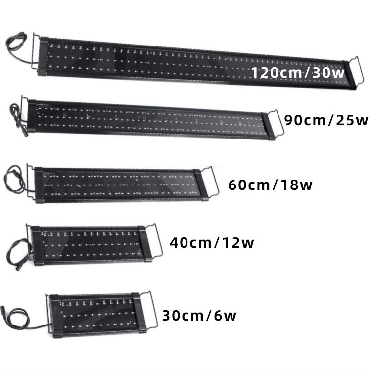 18W Full Spectrum Aquarium Lighting with Extendable Stand WRGB 7 Modes LED Timing Dimming Controller Fish Tanks Accessories Lamp