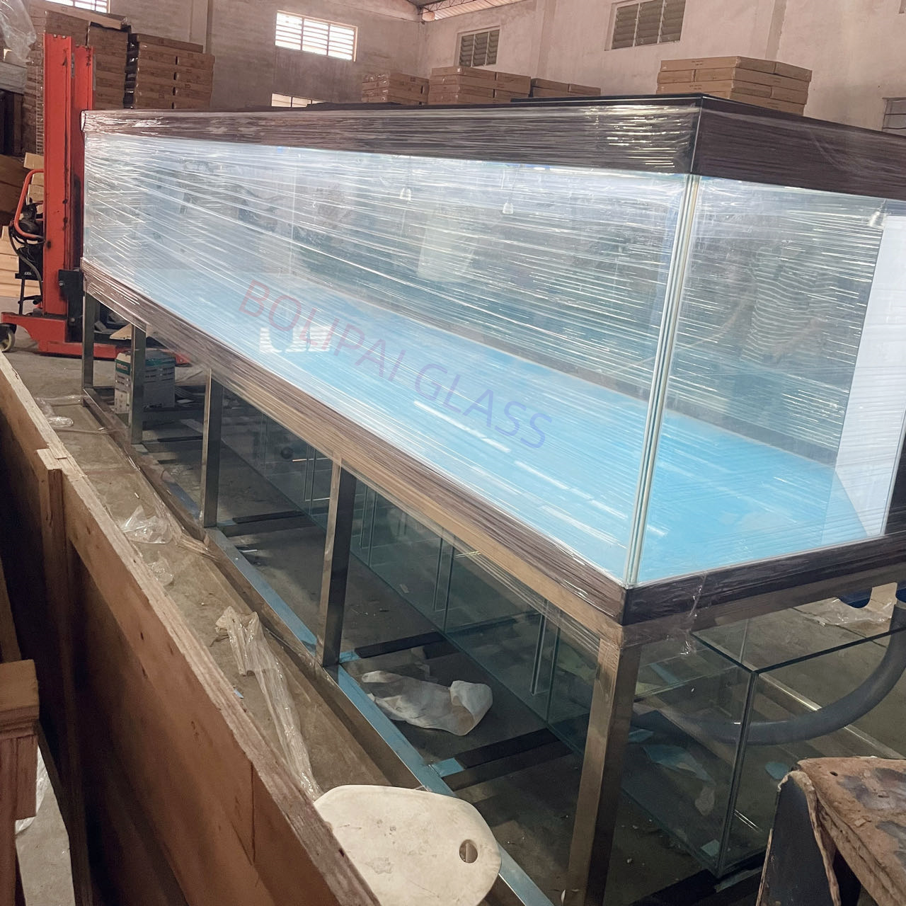 Customized 4 layers aquarium fish tank shop display cabinet