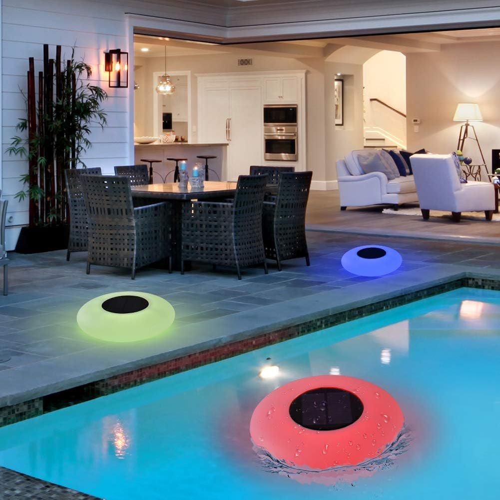 Multi RGB LED Solar Swimming Pool Light Atmosphere Inflatable Yard Lawn Patio Party Beach Outdoor Led Solar Floating Pool Lights
