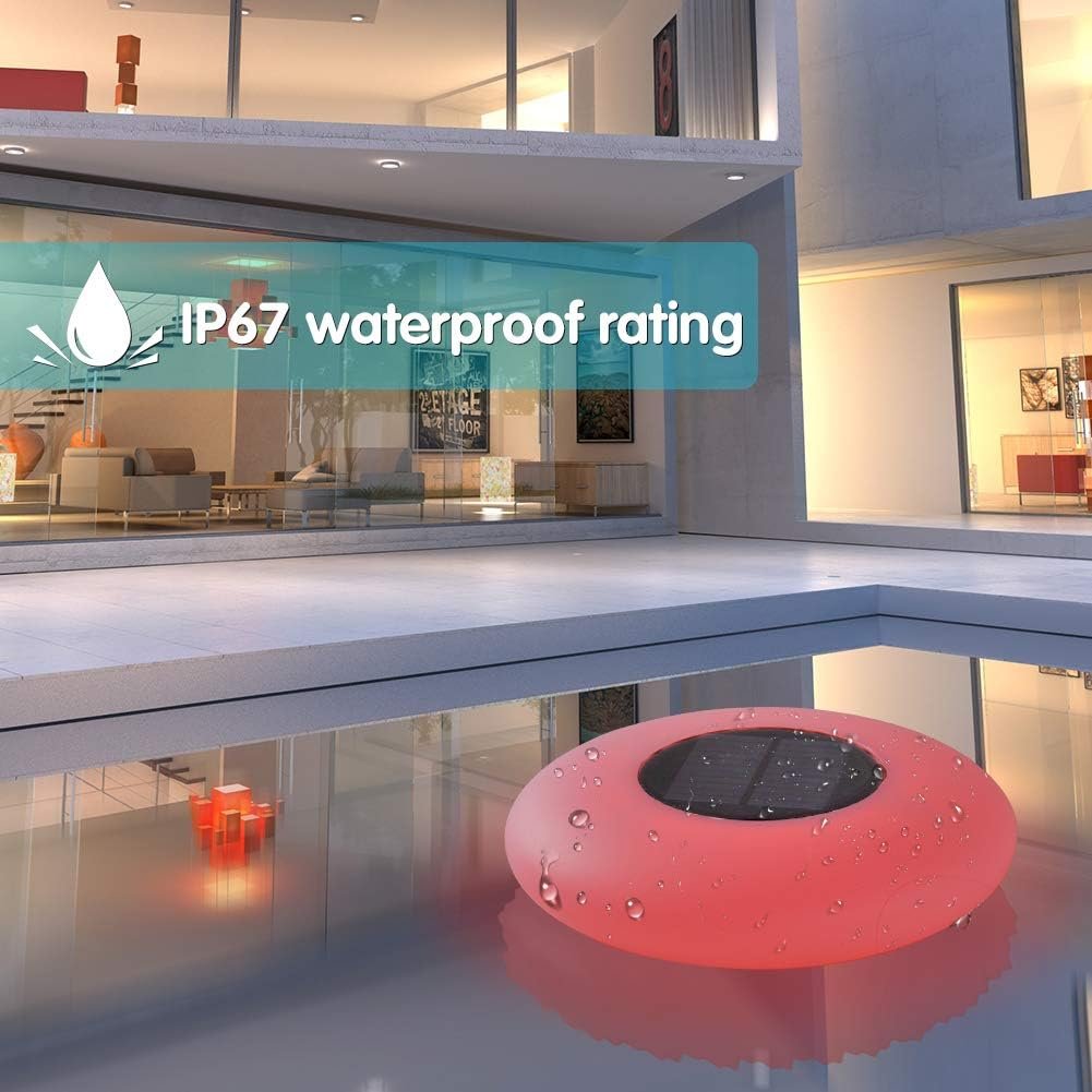 Multi RGB LED Solar Swimming Pool Light Atmosphere Inflatable Yard Lawn Patio Party Beach Outdoor Led Solar Floating Pool Lights