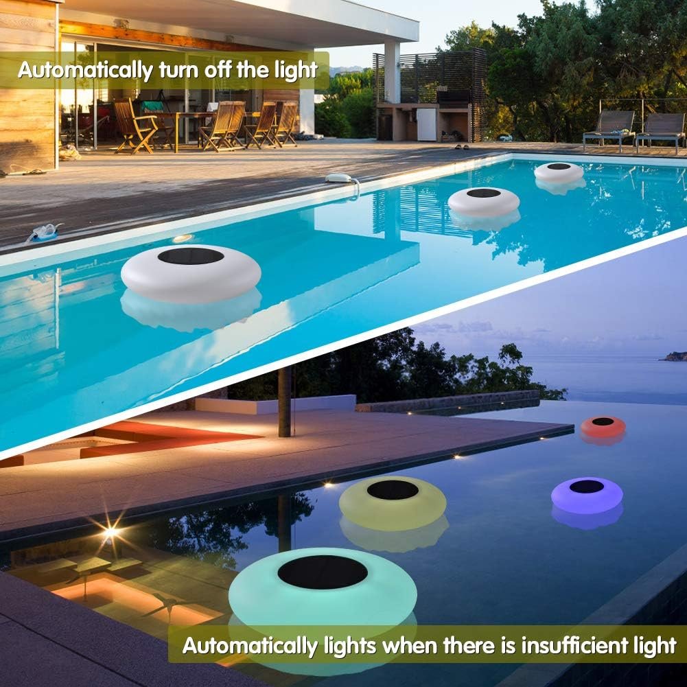 Multi RGB LED Solar Swimming Pool Light Atmosphere Inflatable Yard Lawn Patio Party Beach Outdoor Led Solar Floating Pool Lights