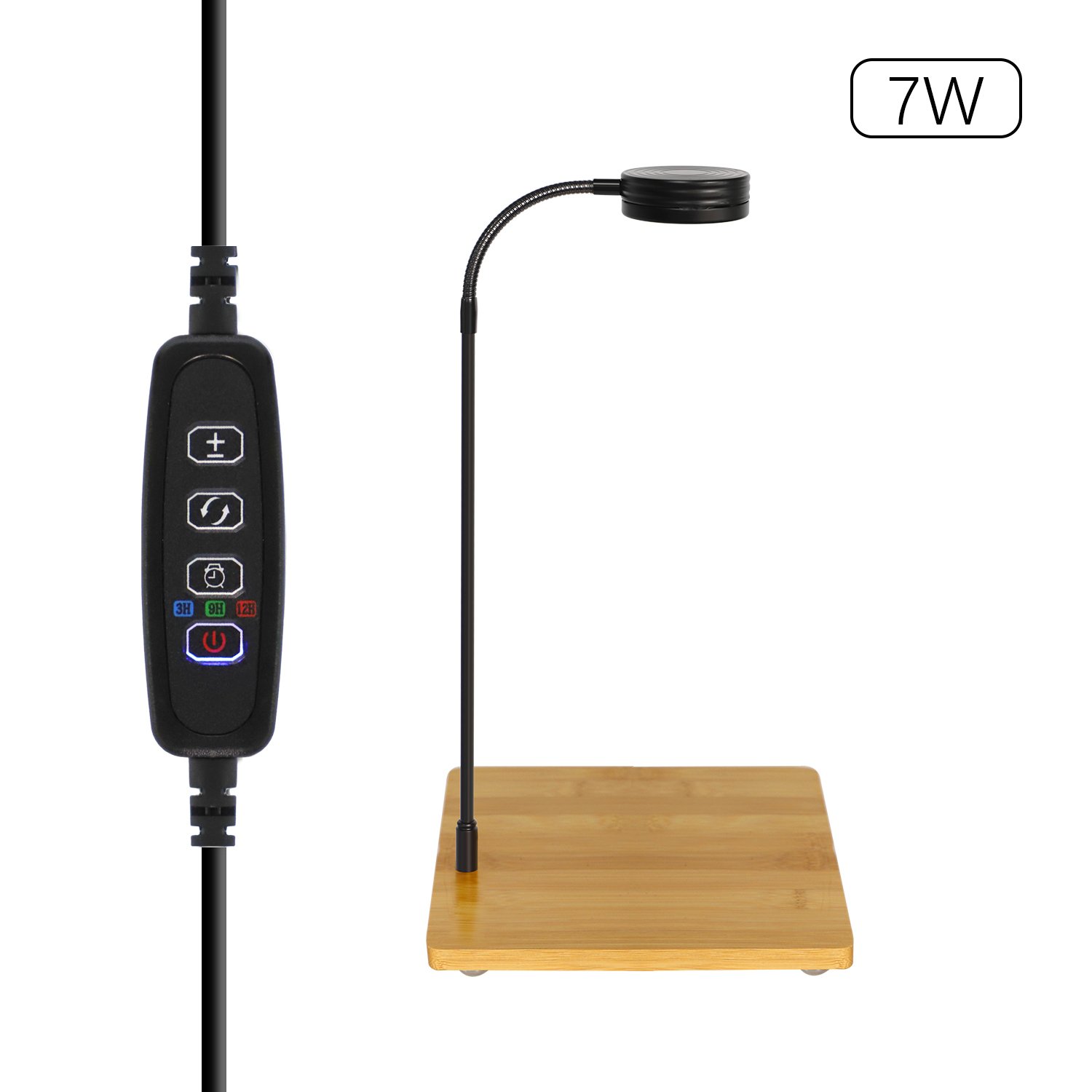 Timer Micro Landscape Succulent LED Lamp with Bamboo Board USB Interface Fish Tank Light for Aquarium