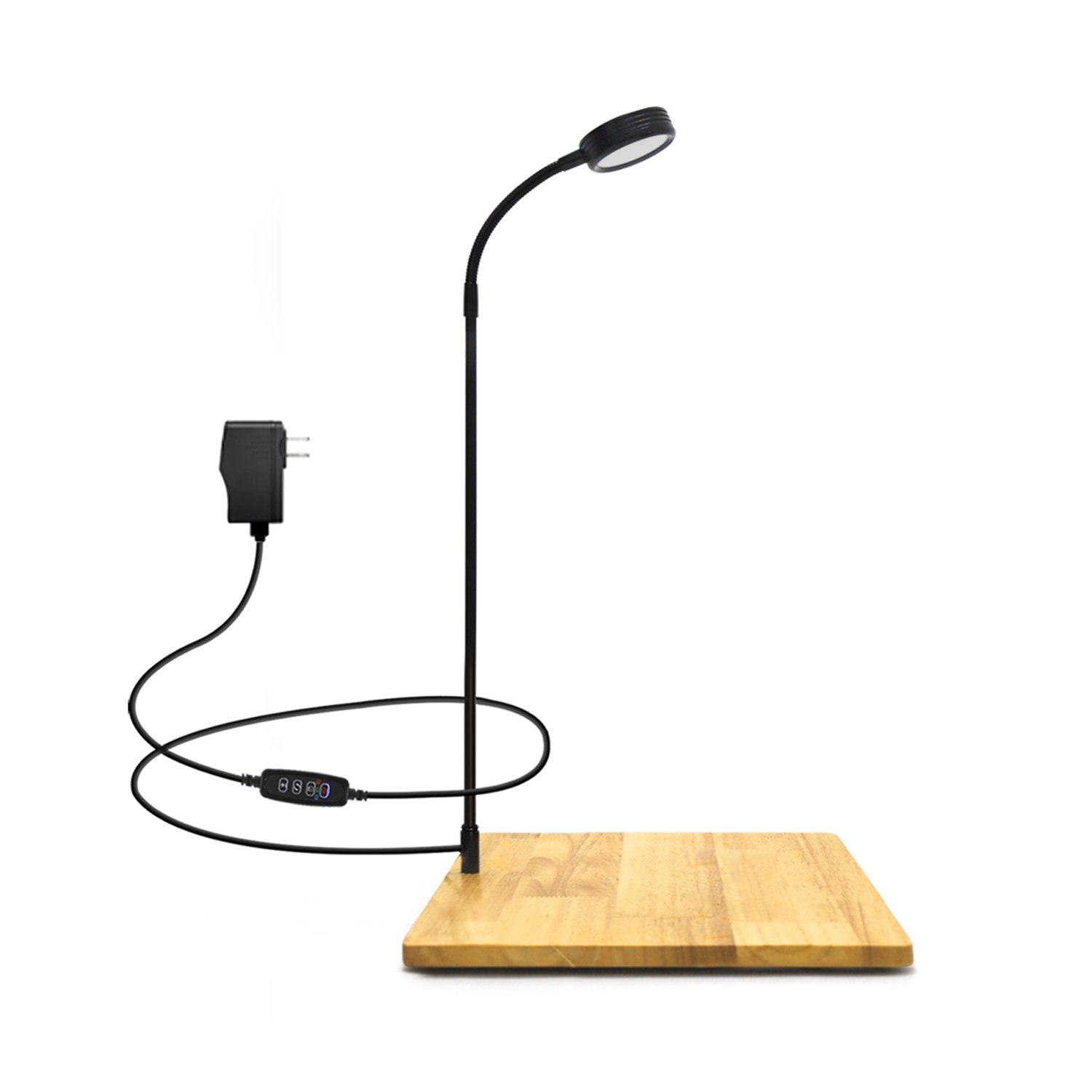 Timer Micro Landscape Succulent LED Lamp with Bamboo Board USB Interface Fish Tank Light for Aquarium