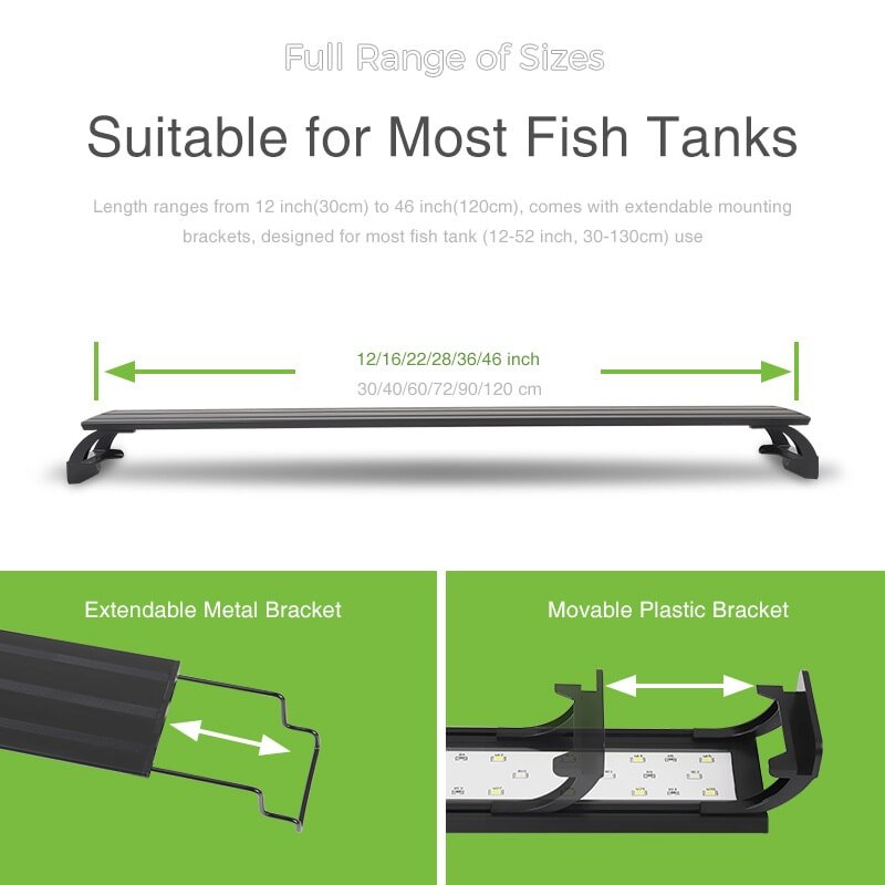 120cm RGBW Saltwater Freshwater LED Aquarium Light Reef Light Aquariums Equipments Accessories Decoration