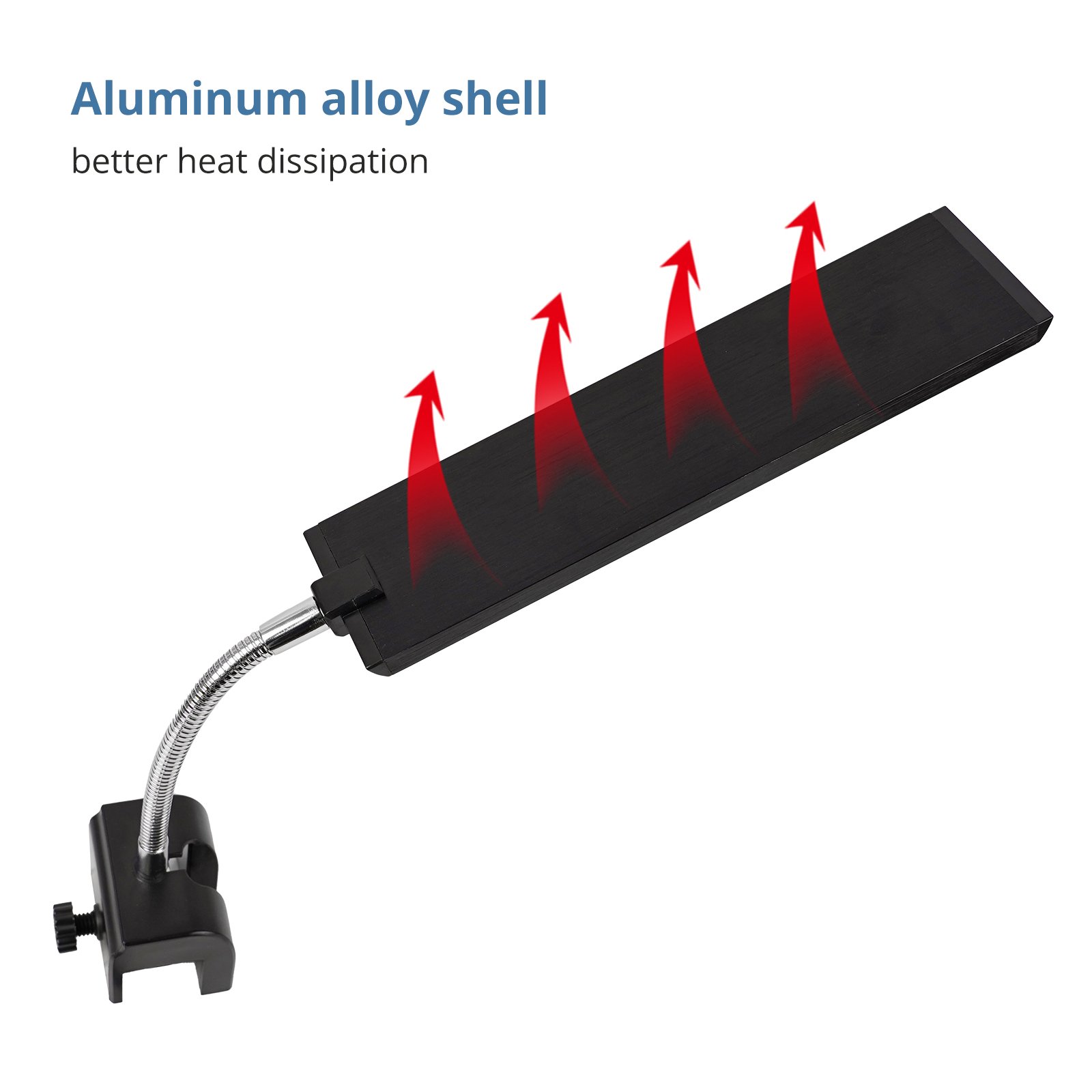 Gako JTL-18 5730 Freshwater Plant Color Twinstar Clip on Aquarium Light LED Eco-friendly IP67 90 Aluminum Alloy 7W Blue White