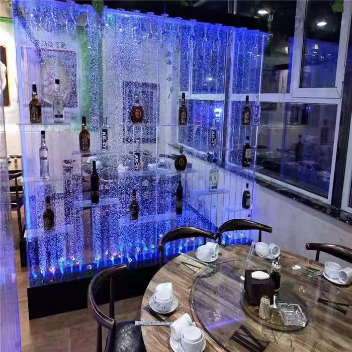 high quality multi design acrylic panel led water bubble fountain wall for home hotel bar decoration