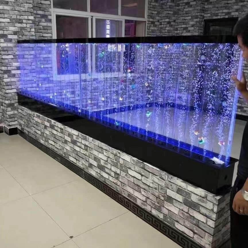 high quality multi design acrylic panel led water bubble fountain wall for home hotel bar decoration