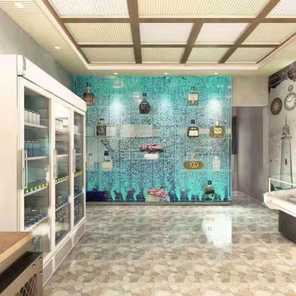 high quality multi design acrylic panel led water bubble fountain wall for home hotel bar decoration
