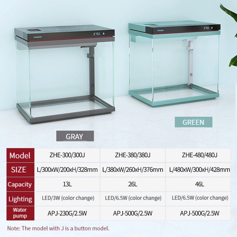 Factory Wholesale Acuarios Aquarium Fish Tank Oxygen Accessories Mini Glass Aquariums with Led Light