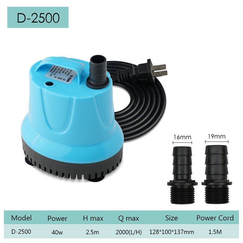 Wholesale 40W 2000LPH Electrical Aquarium Submersible Pump High Quality Air Cooler Pumps Hydroponic Suction Pump
