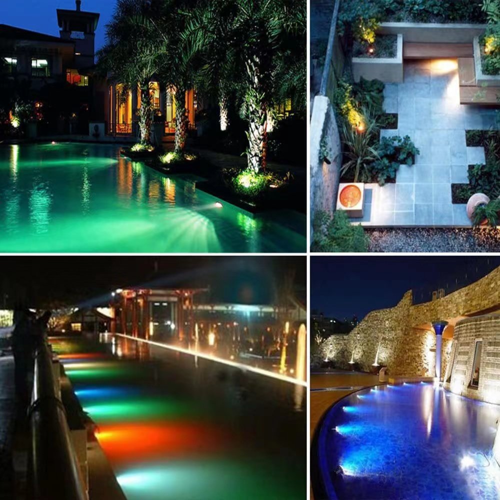 ODM RGB 10W Remote Dimmable Swimming Pool Spotlight Waterproof IP68 12V Landscape Tree Aquarium Fish Tank LED Fountain Spotlight