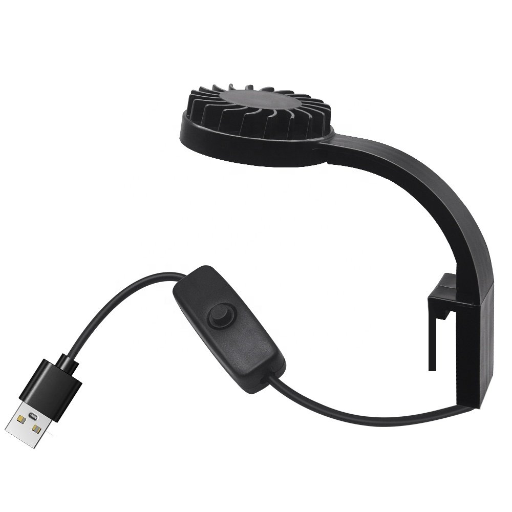 Custom 5v usb 5w clip on aquarium lights mini fish tank lighting freshwater plant moss algae grow aquarium led light